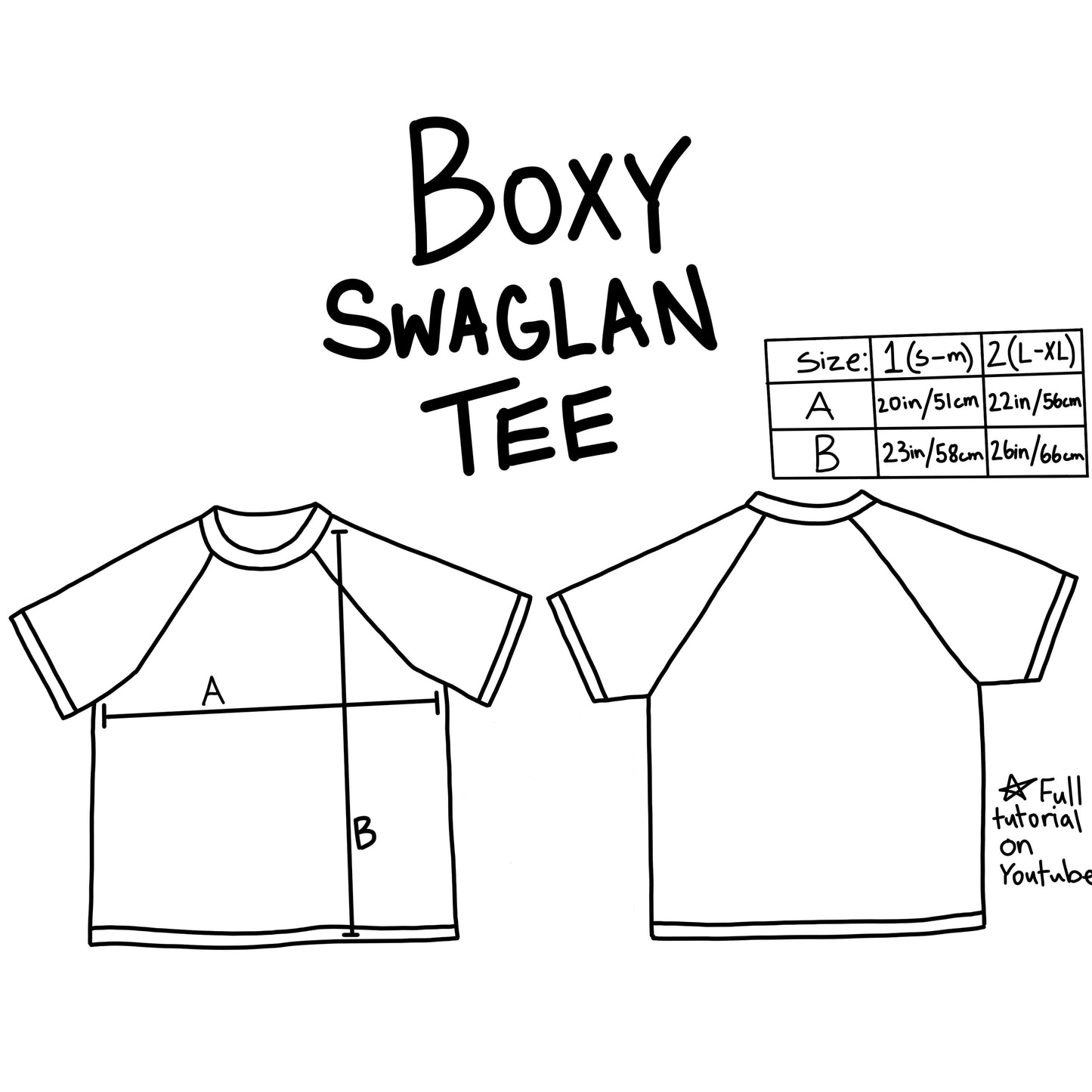 BOXY SWAGLAN TEE PATTERN