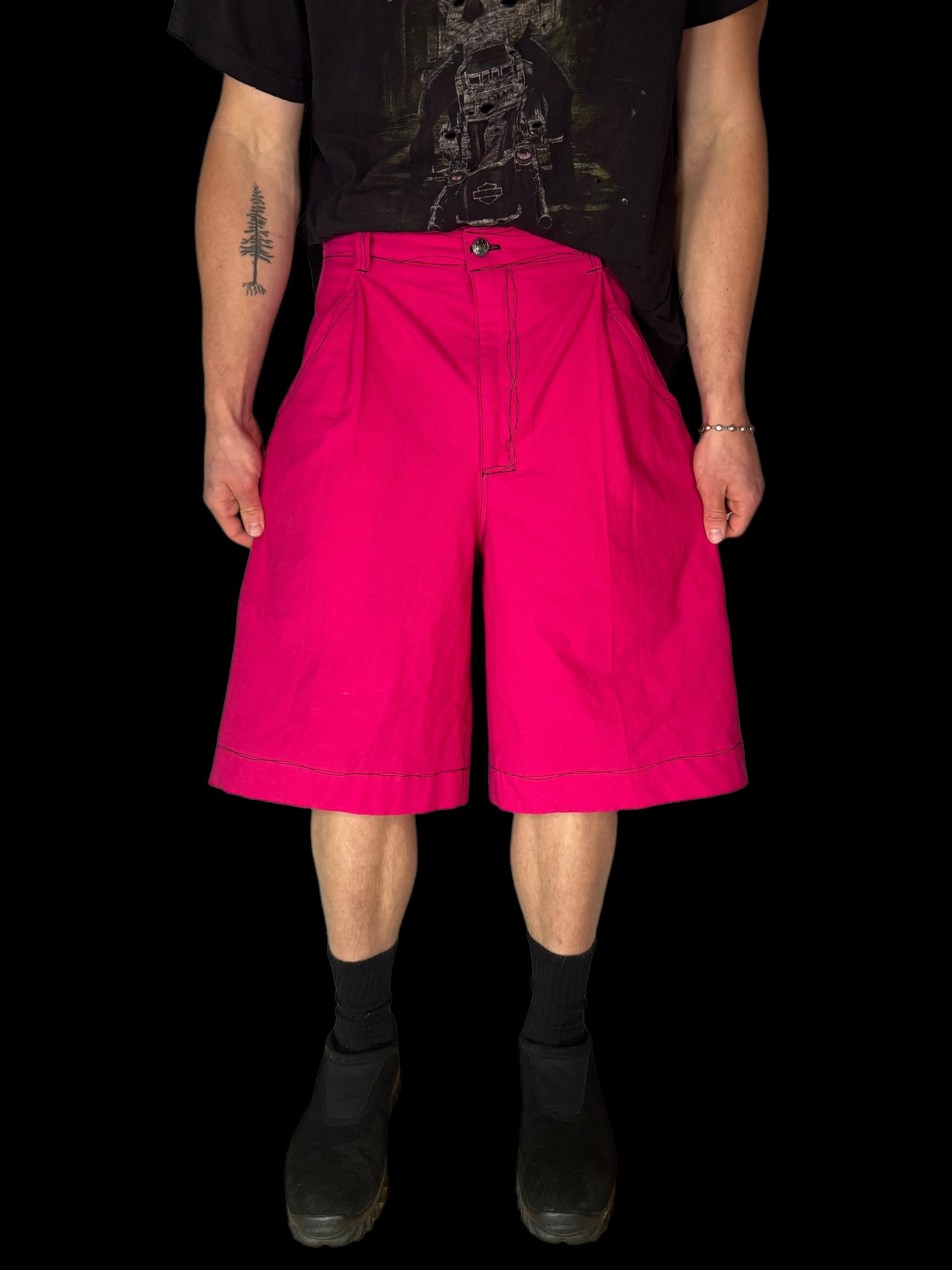 WAVY PINK JORT SHORTZ