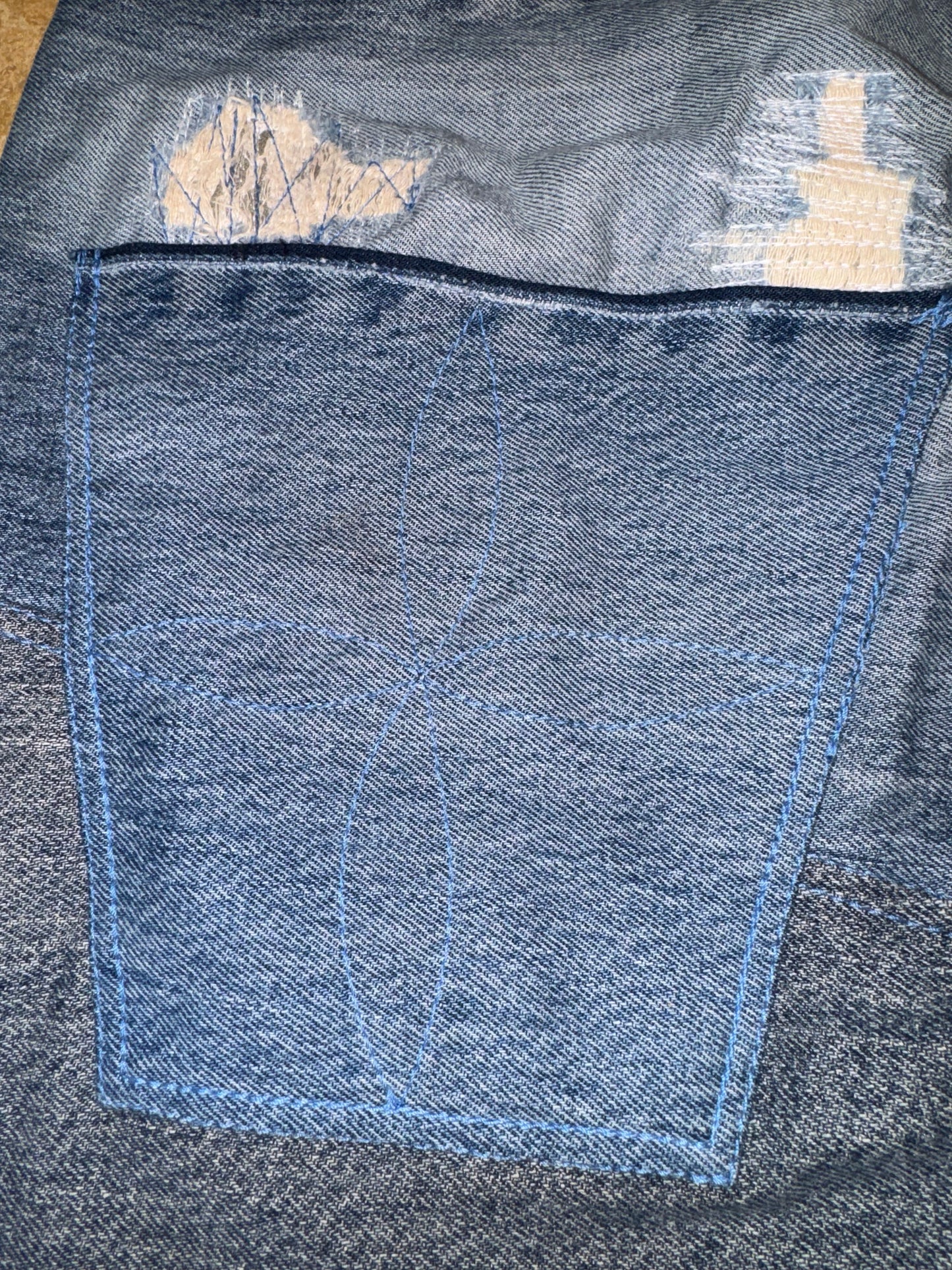 PATCHWORK SKATE JEANS