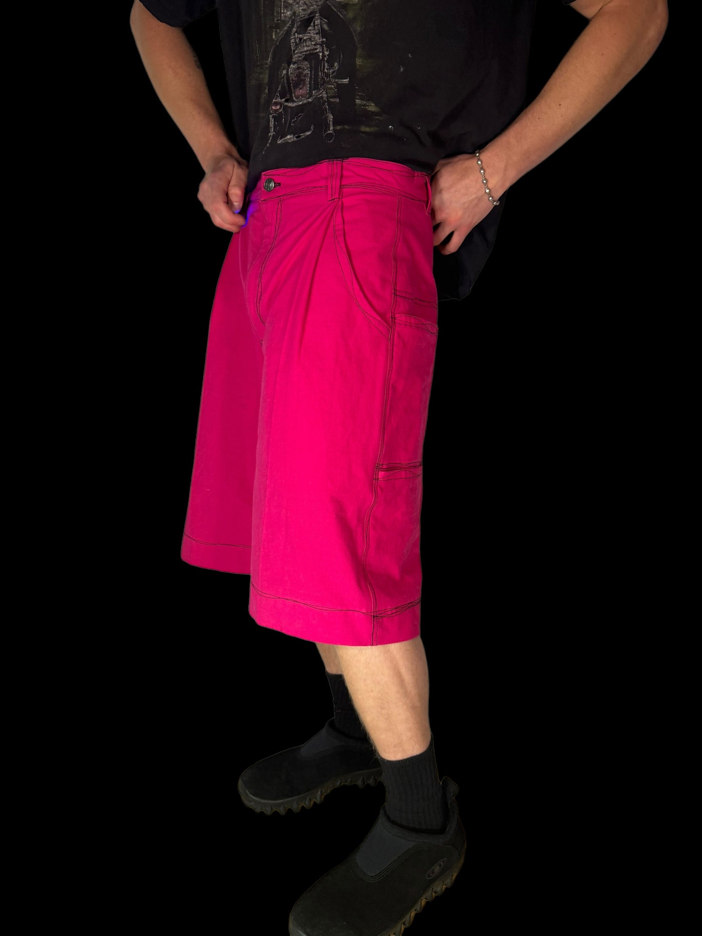 WAVY PINK JORT SHORTZ