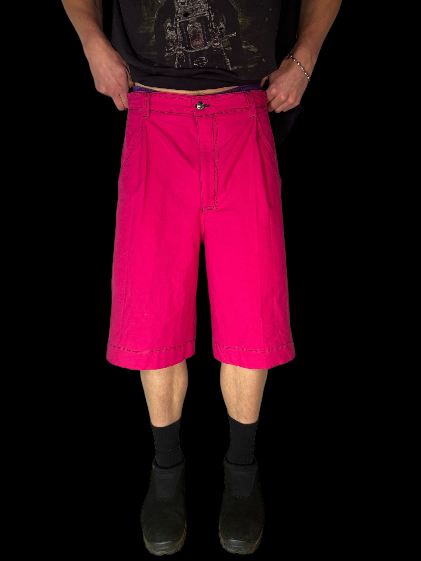 WAVY PINK JORT SHORTZ